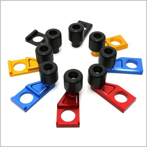 mc motoparts swingarm protector with paddock stand swingarm spools