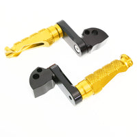 {Rear}  Fits Kawasaki Ninja ZX-4RR-ZX-25R Z7 40mm Adjustable Rear R-FIGHT Foot Pegs - MC Motoparts