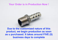 M12x1.25 Female to M18x1.5 Male Stainless Sensor Adaptor Fittings Conversion