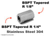 BSPT Tapered R 1/4 inch Female to  R 1/8 inch Female Stainless Sensor Adaptor Fittings