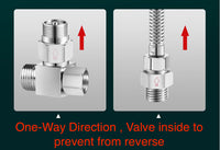 One Way Valve Direction BSP 3/8 inch Male to Male Stainless Steel Fittings Adaptor