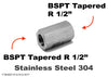 BSPT Tapered R 1/2 inch Female to R 1/2 inch Female Stainless Sensor Adaptor Fittings