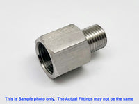 1/4 inch NPT Female to M16x1.5 Male Stainless Sensor Adaptor Fittings Conversion