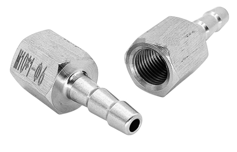 BSP G 1/8 inch FEMALE to BARB OD 10mm / 0.4 inch Stainless Tail Adaptor Hose Connector