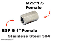 BSP G 1 inch FEMALE to M22*1.5 FEMALE Stainless Sensor Adaptor Fittings Conversion