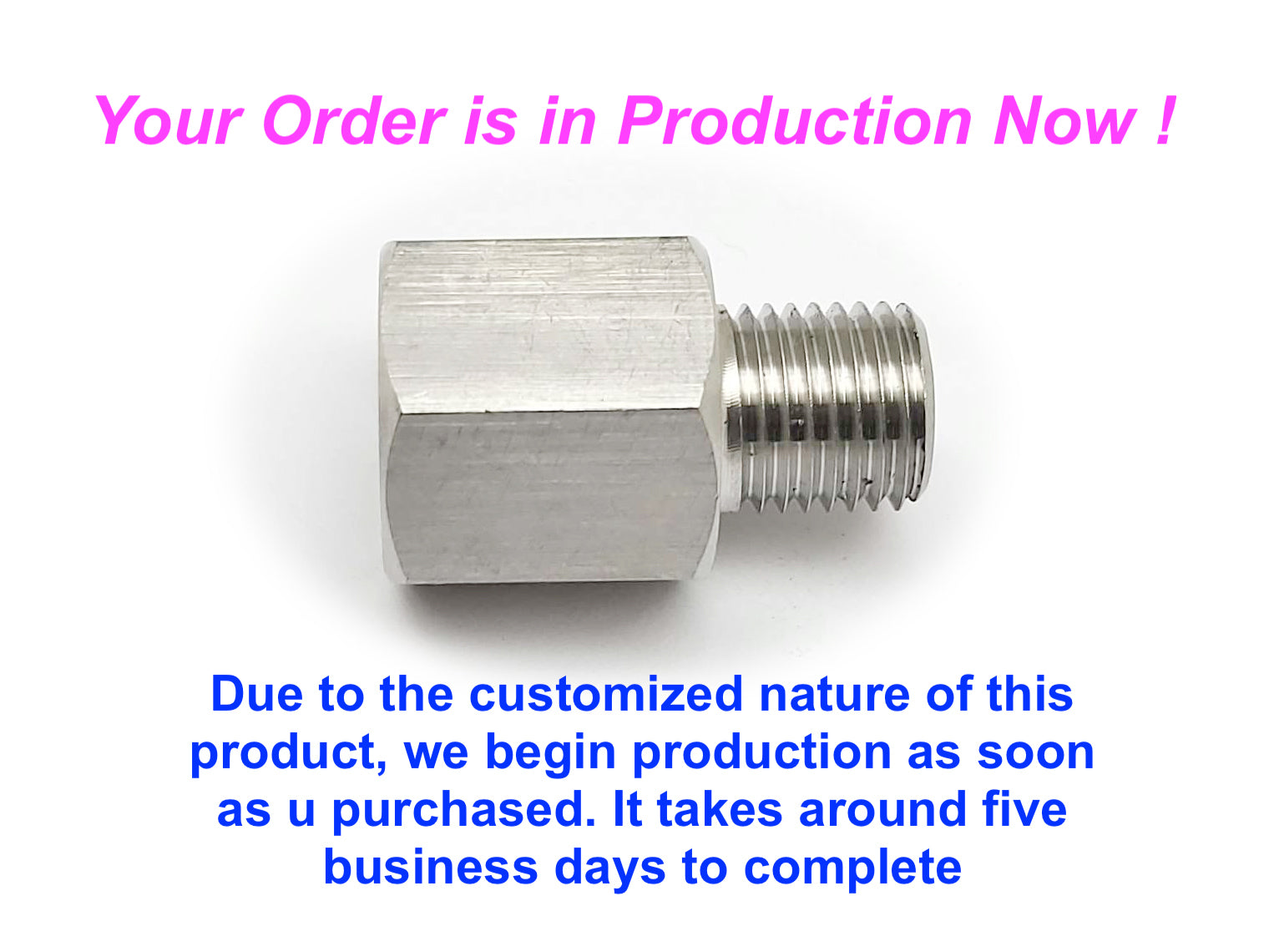 BSP G 1/2 inch Female to 3/8 inch NPT Male Stainless Sensor Adaptor Fittings Conversion