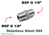 BSP G 1/8 inch Male to BSP G 1/8 inch Male Stainless Sensor Adaptor Fittings Conversion
