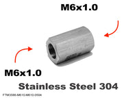 M6x1.0 Female to M6x1.0 Female Stainless Sensor Adaptor Fittings Conversion