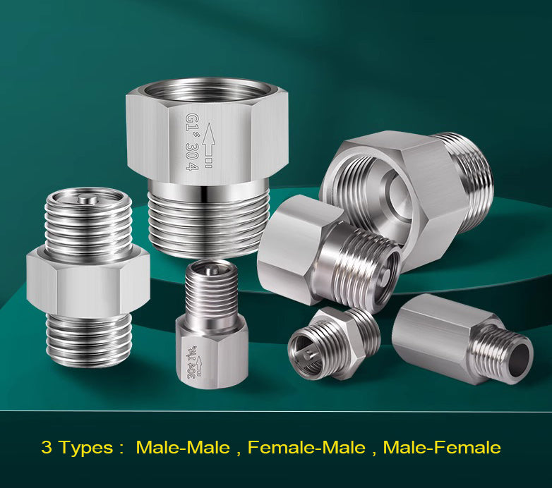 One Way Valve Direction BSP 3/8 inch Male to Male Stainless Steel Fittings Adaptor