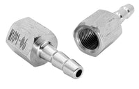 BSP G 1/8 inch FEMALE to BARB OD 8mm / 0.32 inch Stainless Tail Adaptor Hose Connector
