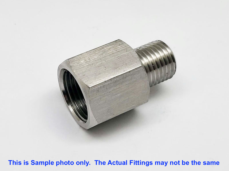 1/4 inch NPT Female to 1/4 inch NPT Male Stainless Sensor Adaptor Fittings Conversion