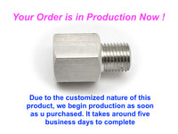 M8x1.25 Female to M8x1.0 Male Stainless Sensor Adaptor Fittings Conversion