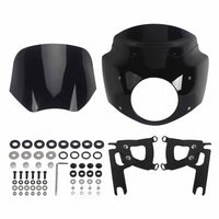Pazoma T-Sport headlight fairing with windshield for Harley Road King Special 2017-2025, club style front fairing.