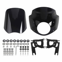 Pazoma T-Sport headlight fairing with windshield for Harley Road King Special 2017-2025, club style front fairing with custom design.