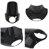 Pazoma T-Sport headlight fairing with windshield for Harley Road King Special 2017-2025, classic club style front fairing.