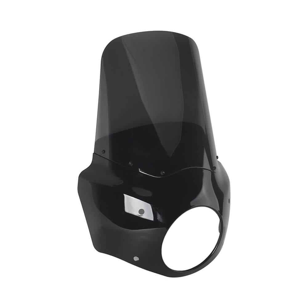 Pazoma T-Sport Harley Road King Special headlight fairing with windshield, club style front fairing for 2017-2025 Harley models.