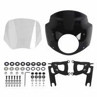 Pazoma T-Sport headlight fairing with windshield for Harley Road King Special 2017-2025, classic club style front fairing.