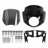 Pazoma T-Sport headlight fairing with windshield for 2017-2025 Harley Road King Special, classic club style front fairing.