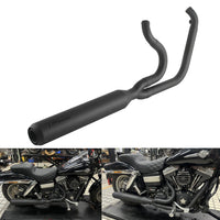 Stainless steel 2-in-1 full-length exhaust system with muffler for Harley Dyna Fat Bob, Low Rider, Street Bob 2006-2017.