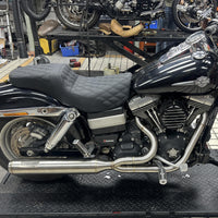 Stainless steel 2-in-1 full-length exhaust system and muffler for Harley Dyna Fat Bob, Low Rider, Street Bob 2006-2017.