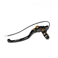 Moto-Tron lightweight racing folding clutch lever for Triumph Street Triple 765 R S RS, made of durable black metal.