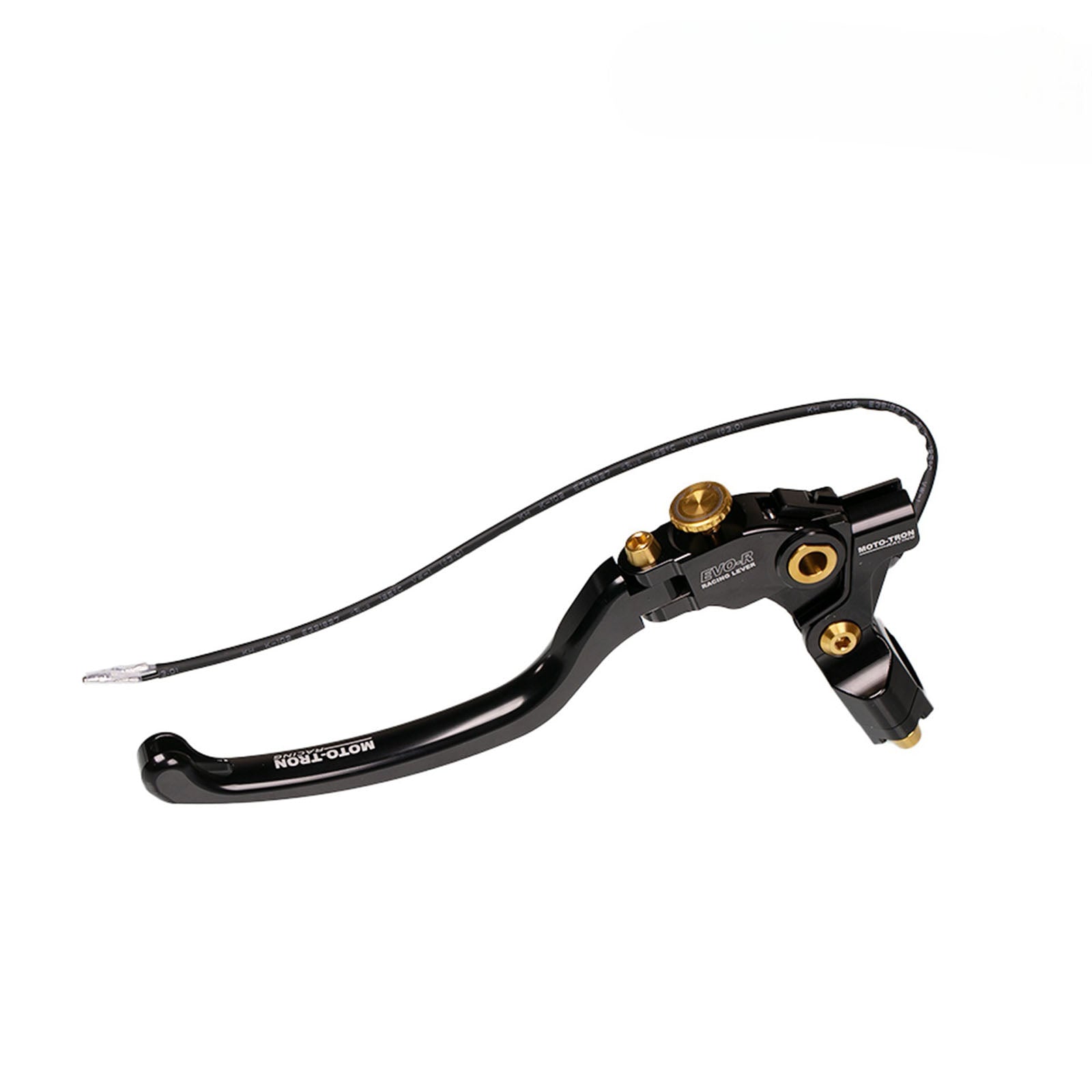 Moto-Tron lightweight racing folding clutch lever for Triumph Street Triple 765 R S RS, made of durable black metal.