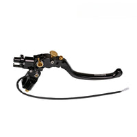 Moto-Tron lightweight racing folding clutch lever for Aprilia GPR150 and GPR250 motorcycles, black finish, ergonomic design