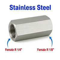 BSPT Tapered R 1/4 inch Female to BSPT Tapered R 1/8 inch Female Stainless Steel 304 Sensor Adaptor Fittings Conversion