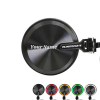Fit Yamaha FZ1 FZ6 FZ8 MT-07 MT10 Reborn CNC Bar End Mirrors Custom Engraved - MC Motoparts
