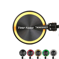 Fit Yamaha FZ1 FZ6 FZ8 MT-07 MT10 Reborn CNC Bar End Mirrors Custom Engraved - MC Motoparts