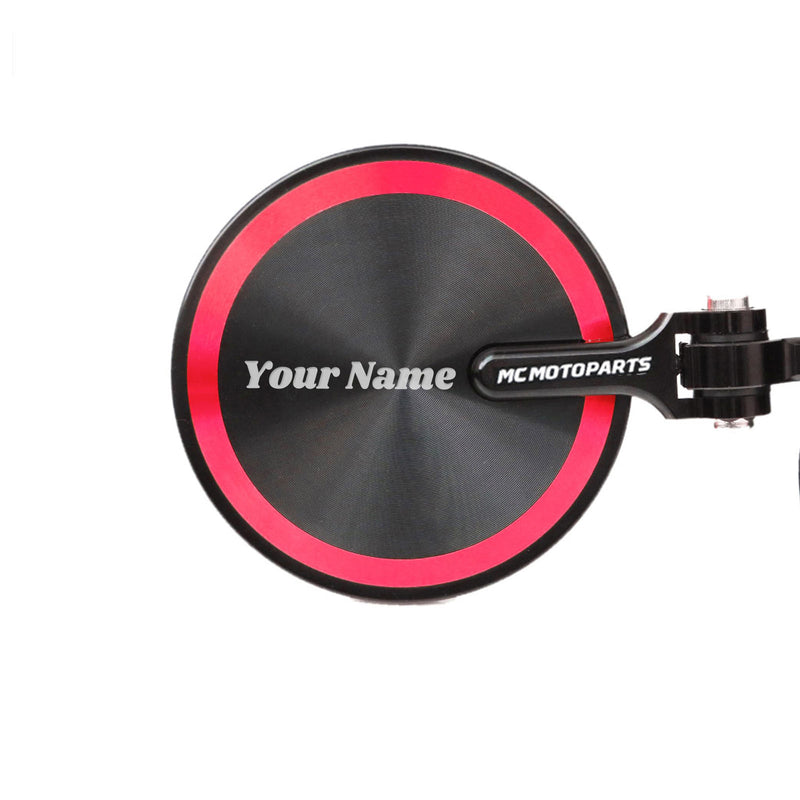 Fit Yamaha YZF R1 R6 Reborn CNC Bar End Mirrors Custom Engraved - MC Motoparts