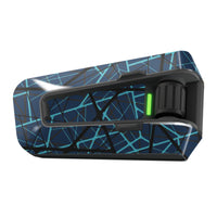Skin for Cardo Packtalk Edge – Glossy or Matte Vinyl Decal Wrap – Geometric & Cyber Series (1pc) - MC Motoparts