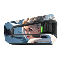 Glossy vinyl decal wrap for Cardo Packtalk Edge featuring anime girl design, from MC Motoparts, ideal for customizing communication devices.