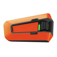 Matte orange vinyl sticker for Cardo Packtalk Edge from MC Motoparts, solid color decal wrap for motorcycle communication devices