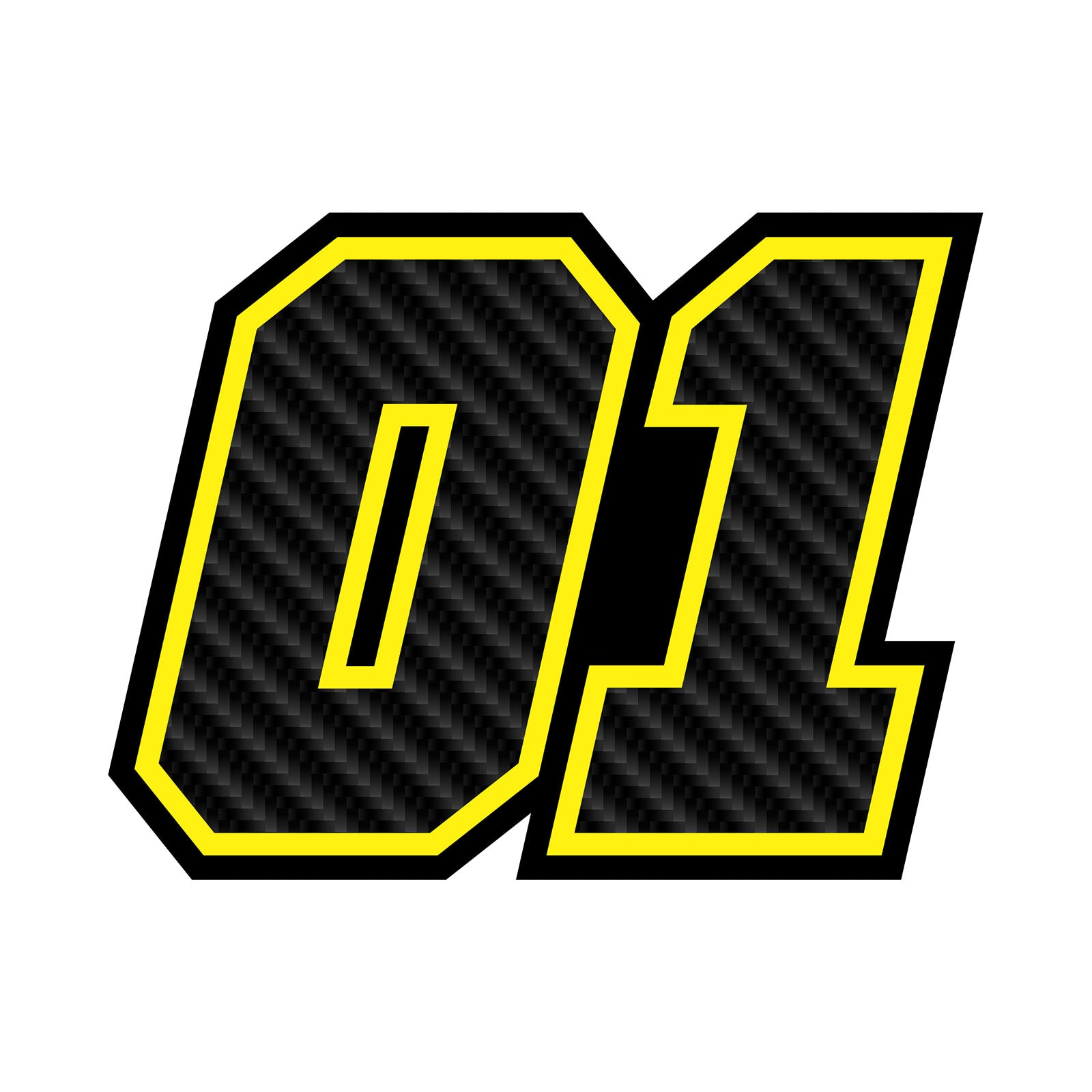 Personalize Custom MX Dirt Bike Motorcycle Racing Number Stickers - Carbon Fiber Style - MC Motoparts