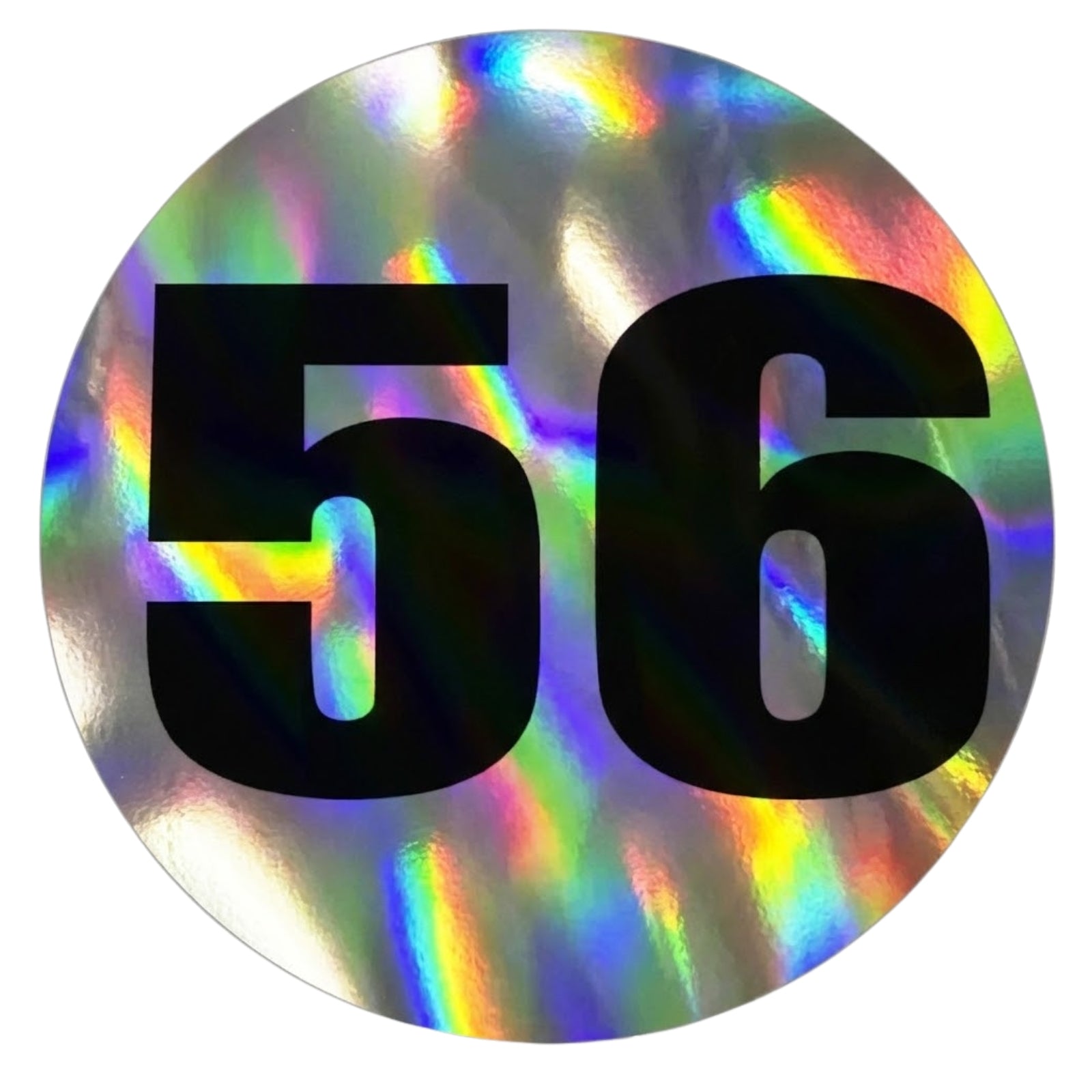 Custom Holographic Racing Number Stickers for Cars (Set of 2) - Basic Circle RCC006