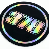 Custom Holographic Racing Number Stickers for Cars (Set of 2) - Most Black Circle RCC008