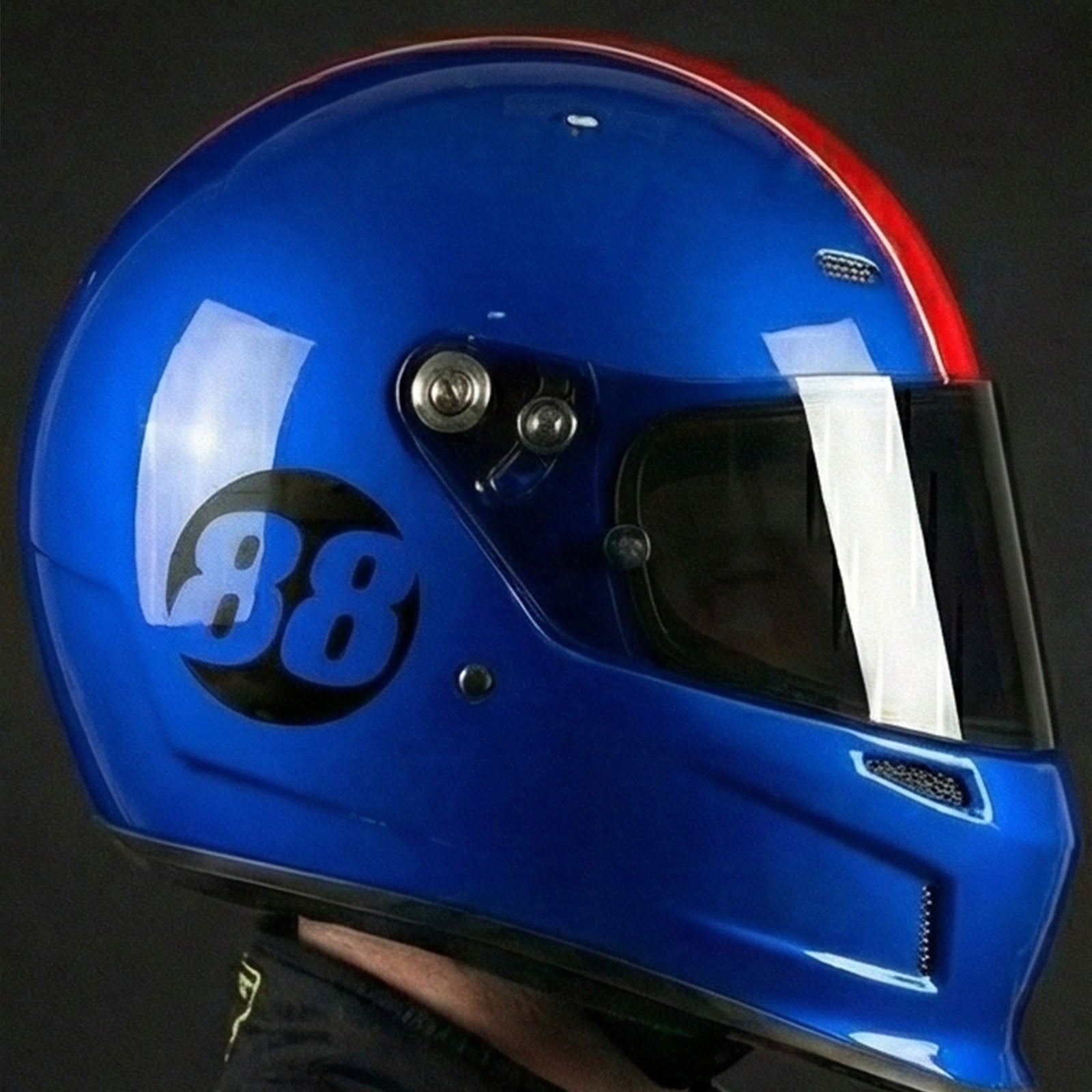 Pair of black hollow racing numbers decals with cut-out font on a white background, designed for race cars by MC Motoparts.