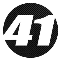 Custom 3D Textured Carbon Fiber Style Racing Numbers - Hollow "Show-Through" Decals (Pair) - Style A - MC Motoparts