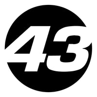 Pair of black hollow racing numbers decals with cut-out font on a race car sticker, style C from MC Motoparts.