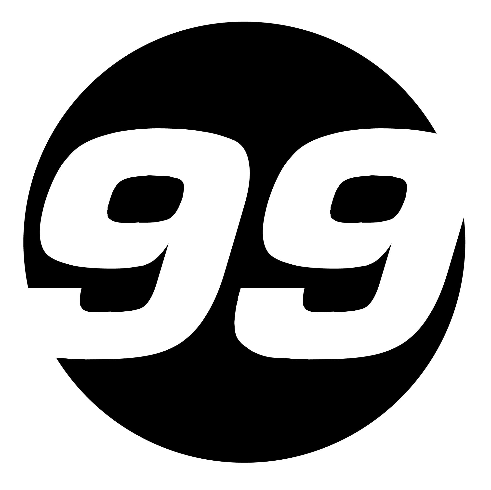 Pair of black hollow racing numbers decals with cut-out font for race cars, designed for custom show-through effects by MC Motoparts.