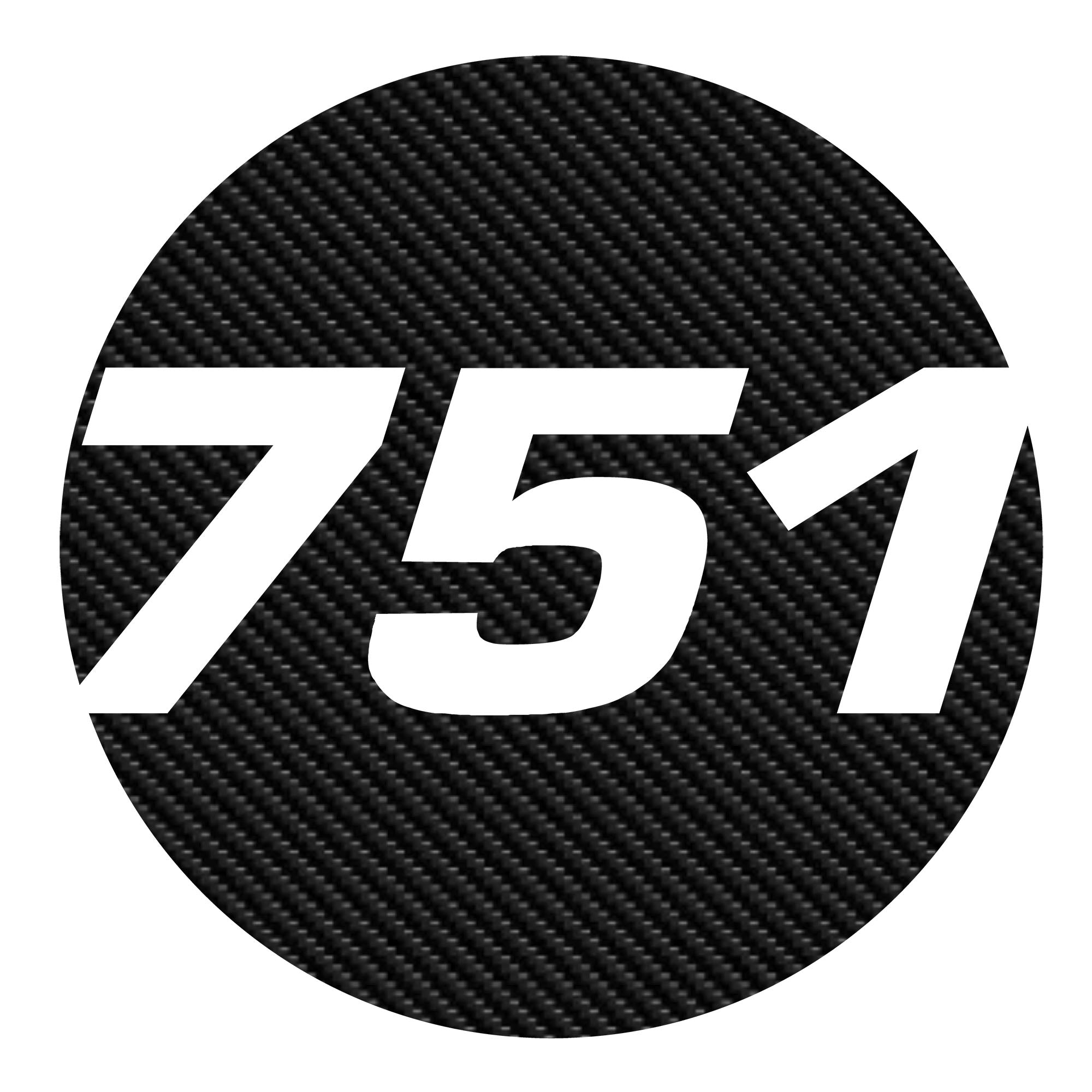 Custom 3D Textured Carbon Fiber Style Racing Numbers - Hollow "Show-Through" Decals (Pair) - Style C - MC Motoparts