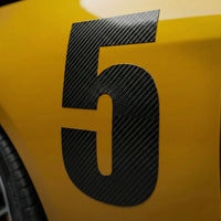 Custom Carbon Fiber Racing Number Stickers - Individual Cut Glossy Vinyl (2 sets) - MC Motoparts