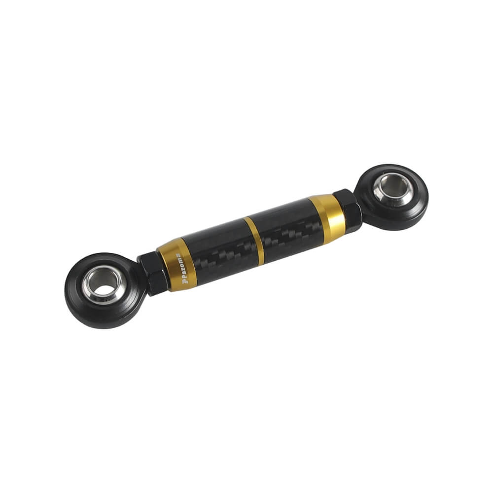 Pazoma carbon fiber CNC mid-control adjustable shifter linkage for Harley Softail, Dyna, FXR, Low Rider, Street Bob, and FXLR motorcycles.