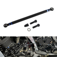 Carbon fiber adjustable clutch shifter linkage for Harley Touring and Softail models, CNC billet aluminum, Pazoma brand.