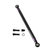Carbon fiber adjustable clutch shifter linkage for Harley Touring and Softail models, featuring CNC billet aluminum and no-slop shifting.