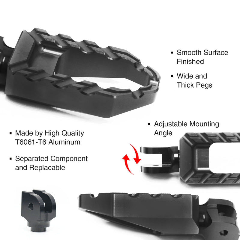 MC Motoparts Custom Engraved Name BUZZ FRONT Wide Foot Pegs - Personlization Footpegs - MC Motoparts