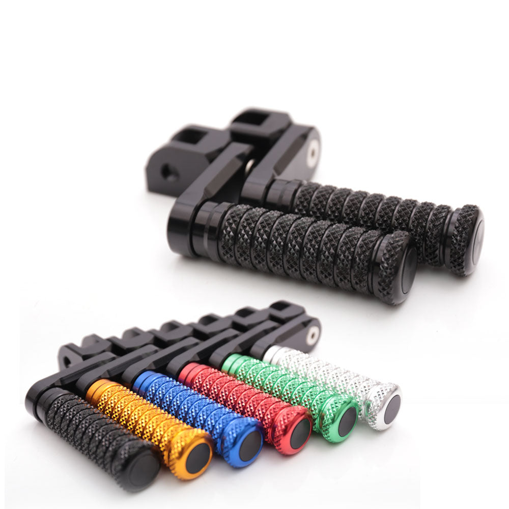 {Front}  Fits Moto Guzzi V9 V7 V100 40mm Adjustable POLE Foot Pegs - MC Motoparts