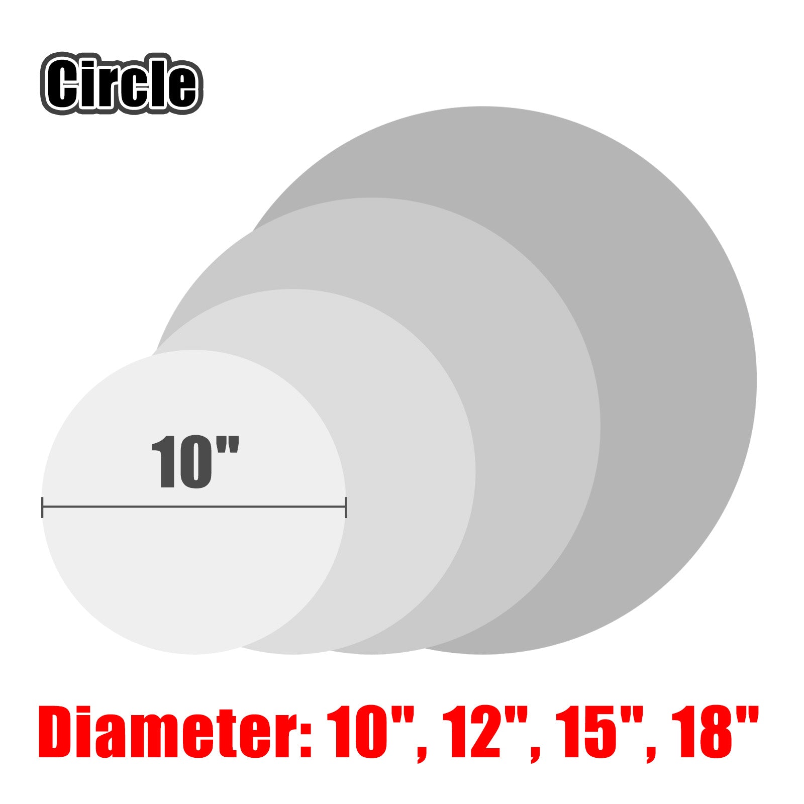 2pcs Number 3 Circle Racing Number Magnets, 8 inch-18 inch, White Background - MC Motoparts