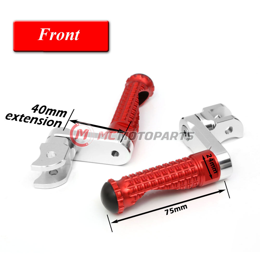 {Front}  Fits Kawasaki ZX-4RR 4R ZX-25R Ninja 1000 M-PRO 40mm Lowering Foot Pegs - MC Motoparts